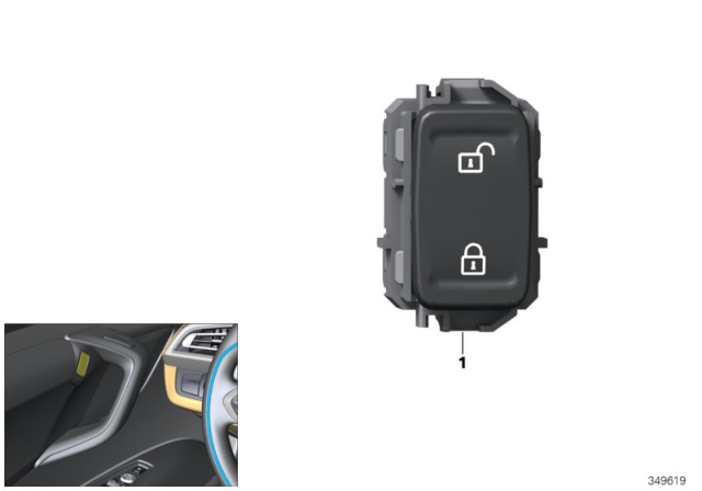 2015 BMW i8 Central Locking System Switch Diagram