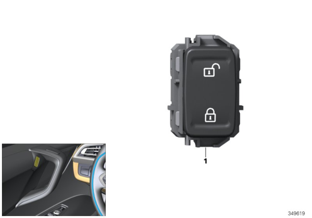 2017 BMW i8 Central Locking System Switch Diagram