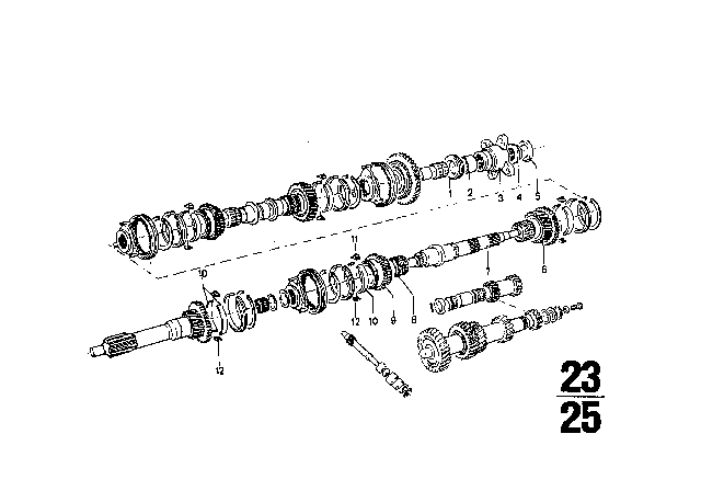 1969 BMW 2000 Insert Diagram for 23231200739