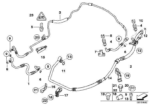 2011 BMW 335d Pressure Hose,Condenser,Evaporator Diagram for 64509209731