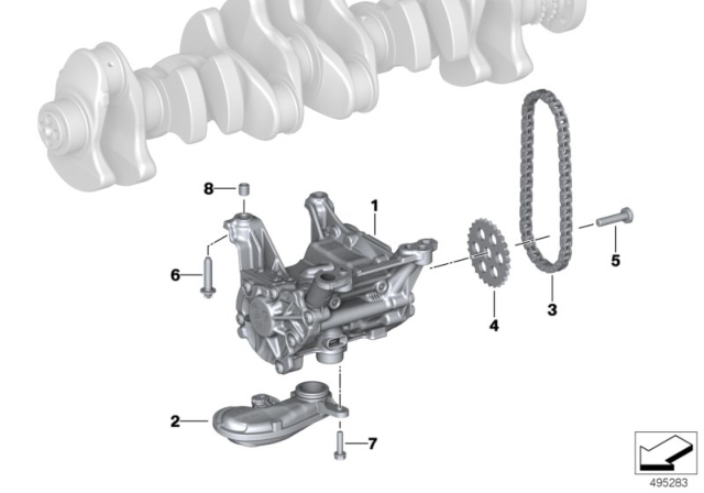 2020 BMW X5 Lubrication System / Oil Pump With Drive Diagram