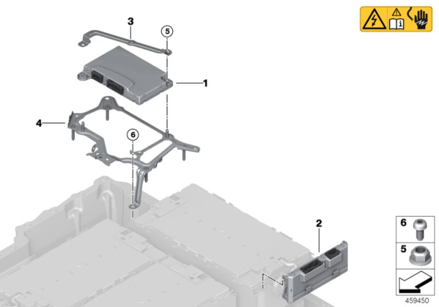 2018 BMW 330e Battery Electronic Memory Management Controller Diagram for 61277536512