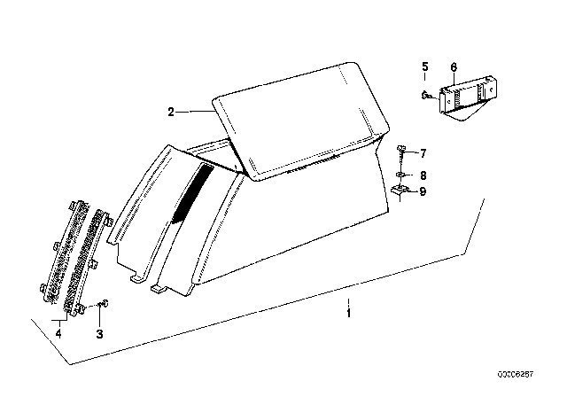 1984 BMW 733i Centre Console Diagram 1