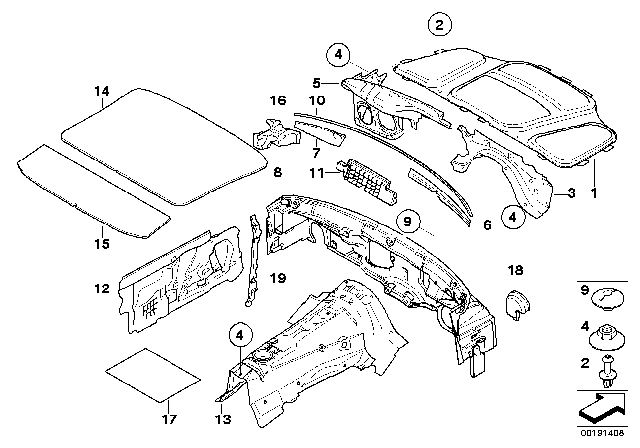 2010 BMW 650i Sound Insulating Diagram 1