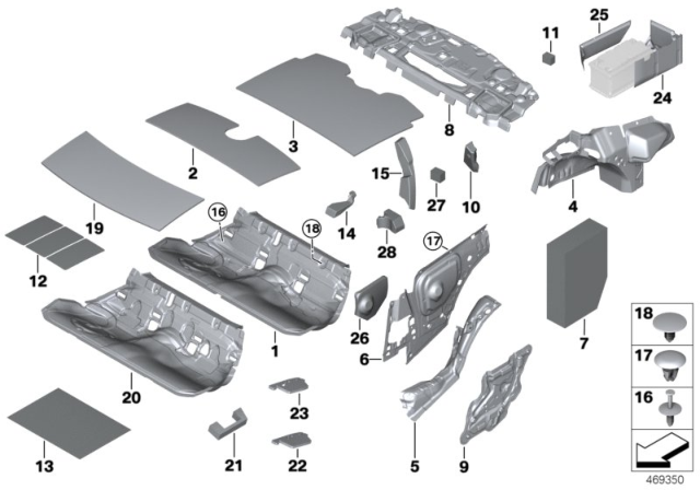 2015 BMW 428i xDrive Seal, C-Pillar, Right Diagram for 51487380821