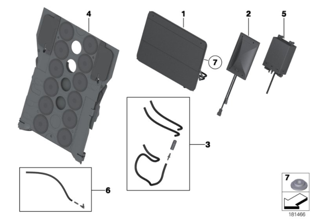 2013 BMW 740i Seat, Rear, Lumbar Diagram