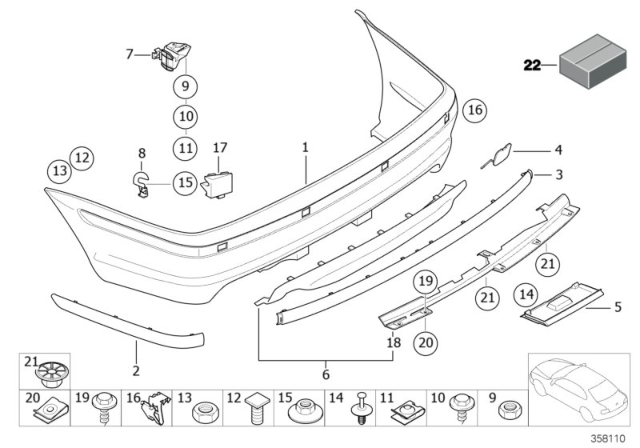 2003 BMW 320i Insert Right Diagram for 51128265758