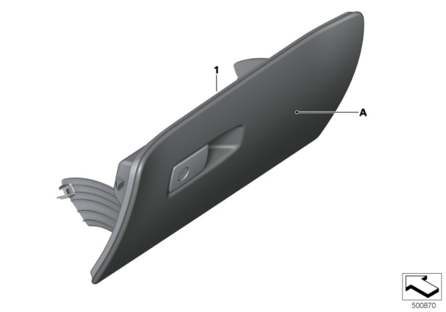 2020 BMW M850i xDrive Individual Glove Compartment Diagram