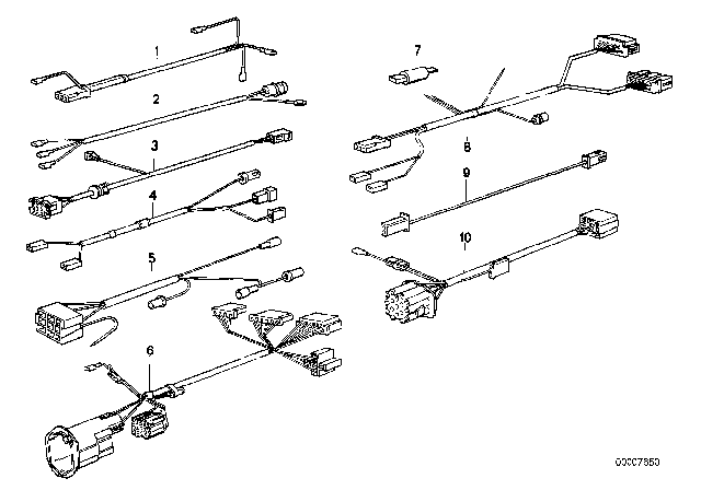 1988 BMW M3 Various Additional Wiring Sets Diagram 2