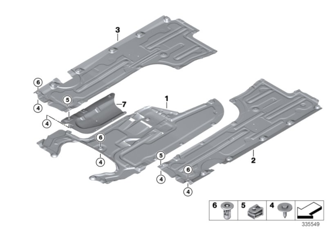 2015 BMW 528i xDrive Underbody Paneling Diagram 2