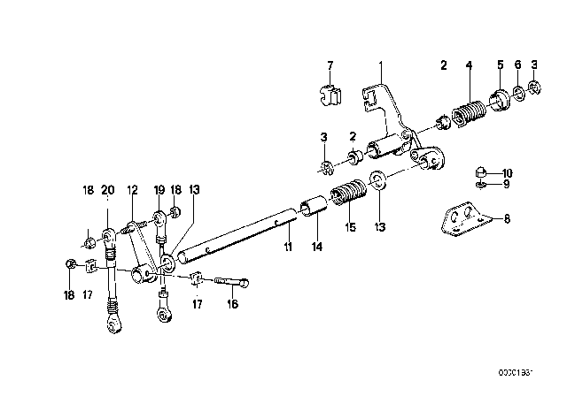 1988 BMW M3 Retainer Spring Diagram for 13541308104