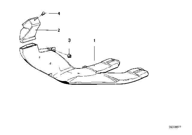 1986 BMW 535i Heater Duct Rear Left Diagram for 64221873371