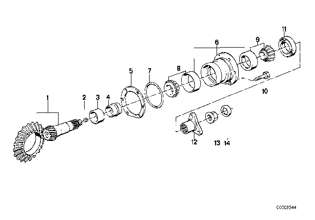 1988 BMW 325ix Front Axle Differential Separate Component All-Wheel Drive V. Diagram 4