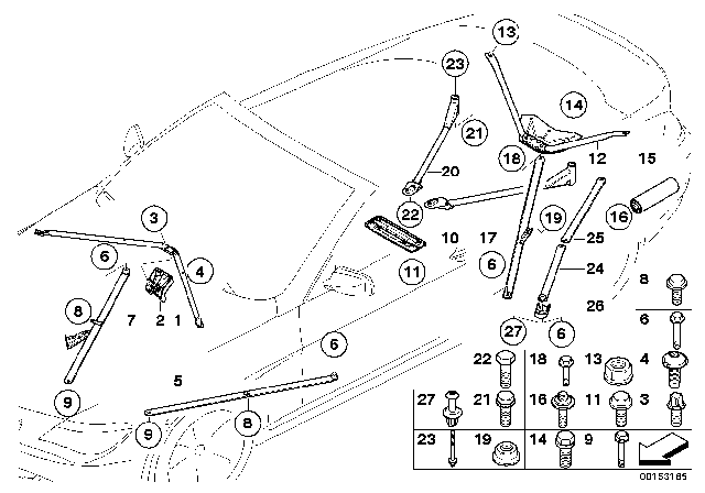 2005 BMW 645Ci Reinforcement, Body Diagram