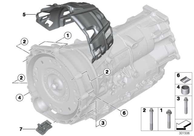 2014 BMW 328d xDrive Transmission Mounting Diagram