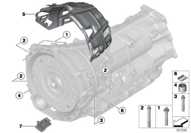 2017 BMW X3 Transmission Mounting Diagram