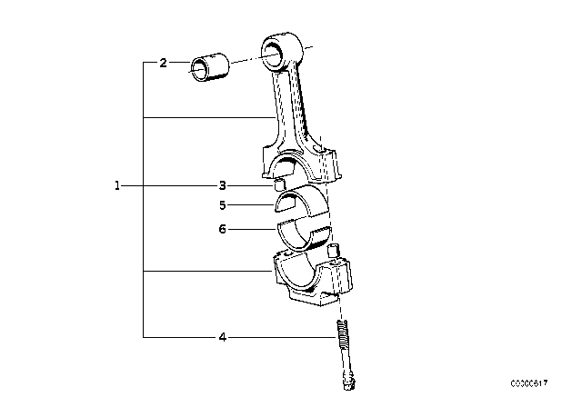 1984 BMW 325e Crankshaft Connecting Rod Diagram