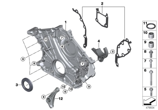 2018 BMW M760i xDrive Timing Case Diagram