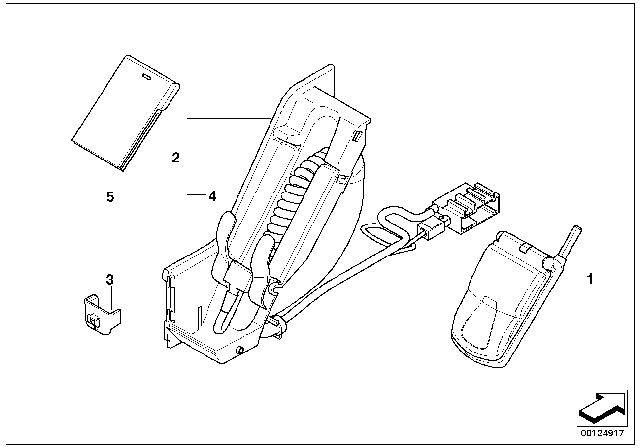 2007 BMW 760Li Mount For Mobile Phone Diagram for 84216924947