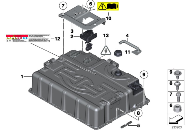 2010 BMW X6 High-Voltage Accumulator Diagram