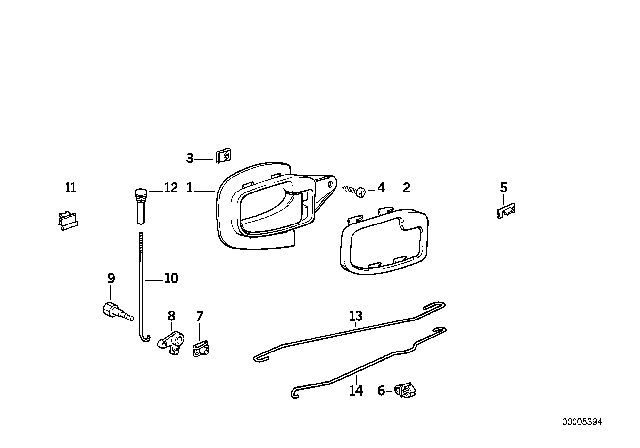 1993 BMW 318i Locking System, Door Diagram 2