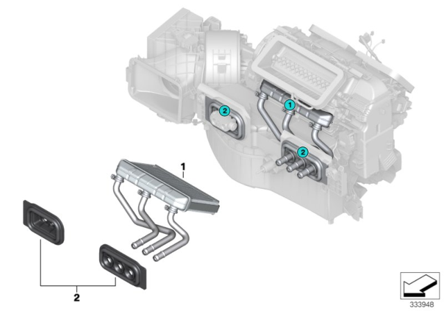 2017 BMW X6 Heater Radiator Diagram