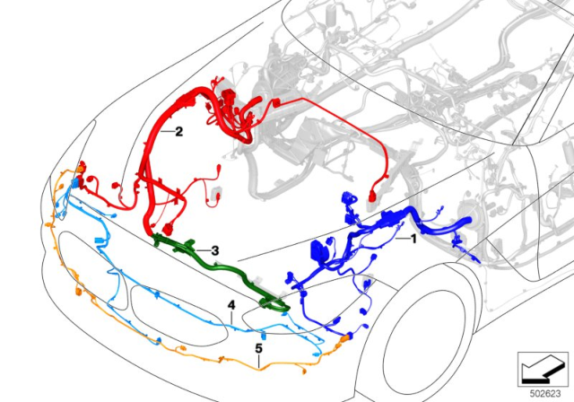 2020 BMW Z4 FRONT RIGHT REPAIR WIRING SE Diagram for 61119440881