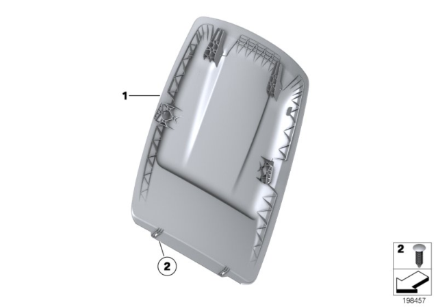 2014 BMW X1 Front Seat Backrest Frame / Rear Panel Diagram