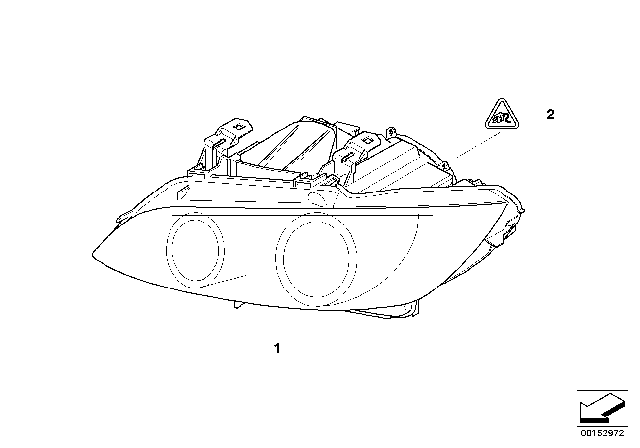 2008 BMW 335i Headlight Diagram