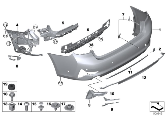 2020 BMW 330i xDrive Trim Panel Rear, Upper Right Diagram for 51127488350