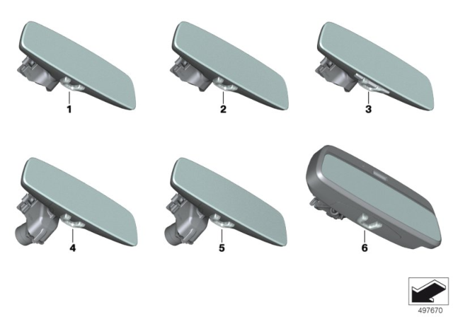 2020 BMW X6 Interior Mirror Diagram