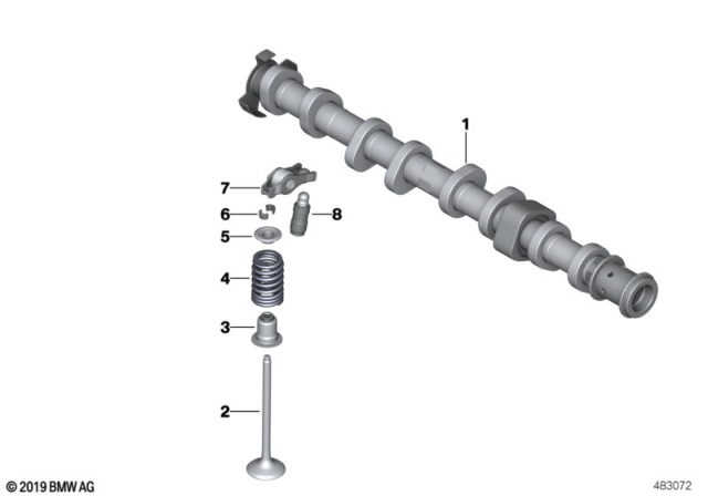 2020 BMW X3 Valve Timing Gear, Camshaft Diagram 2