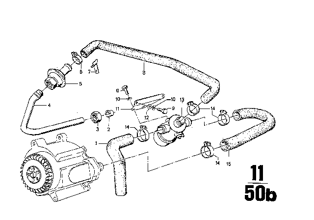 1976 BMW 3.0Si Emission Control Diagram 4