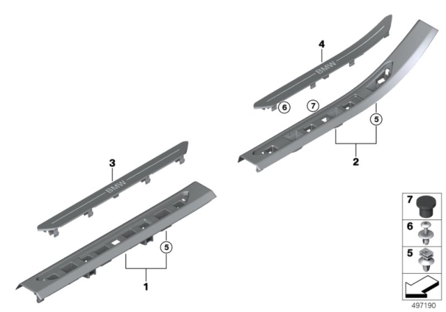 2020 BMW X7 COVER STRIP, ENTRANCE REAR L Diagram for 51478496657