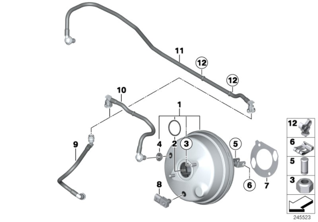 2015 BMW X3 Power Brake Unit Depression Diagram