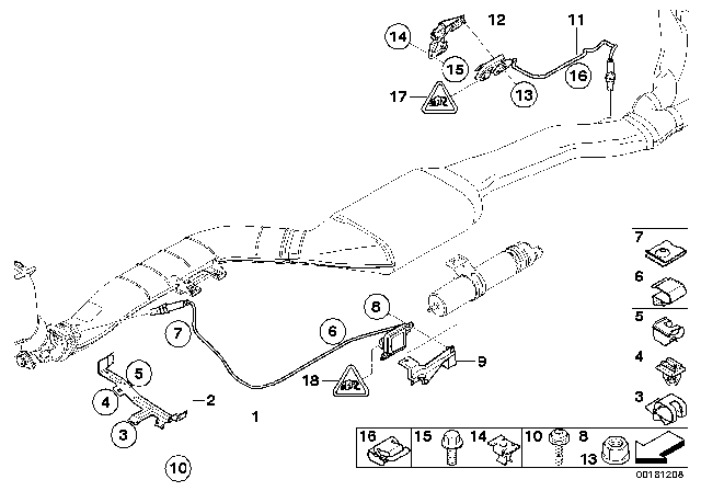 2009 BMW 335d Bracket For.Sensor Diagram for 13627810904