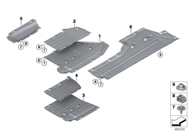 2020 BMW M8 Underfloor Coating Diagram