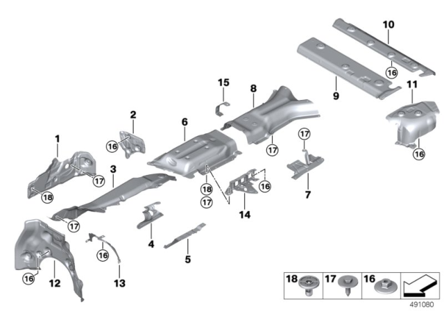 2019 BMW X7 Heat Insulation For Rear Muf Diagram for 51487424936