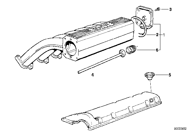 1997 BMW 750iL Crankcase - Ventilation Diagram