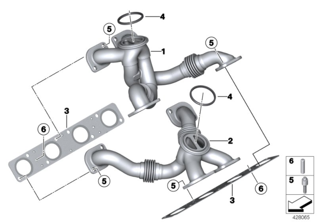 2020 BMW M8 Exhaust Manifold Diagram for 11627843780