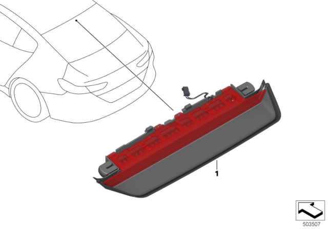 2020 BMW M8 Third Stoplamp Diagram