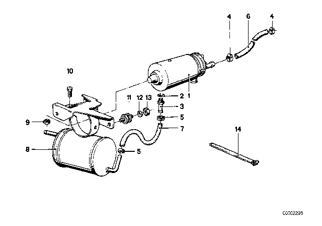 1975 BMW 530i Gasket Ring Diagram for 16121151678