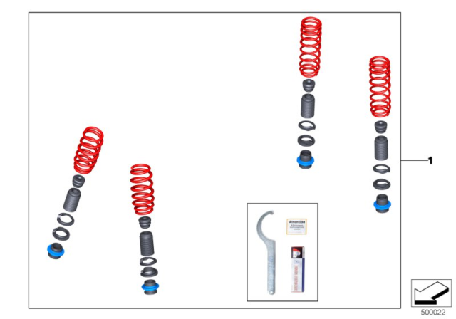 2019 BMW M5 RETROFIT KIT SPORTS SUSPENSI Diagram for 33502456208