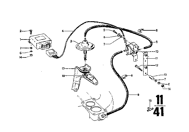 1971 BMW 2800CS Vacuum Control Diagram