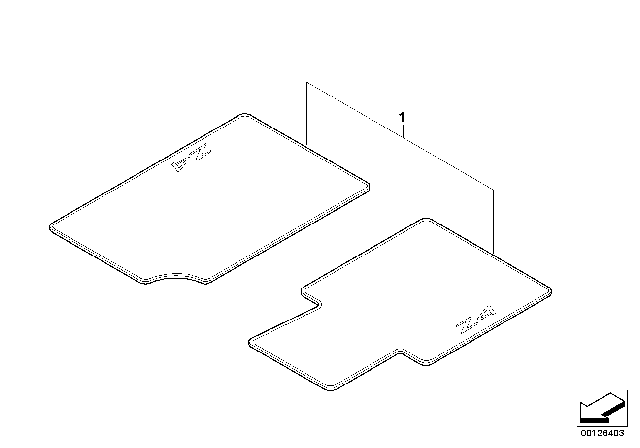 2005 BMW Z4 Floor Mats Diagram 1