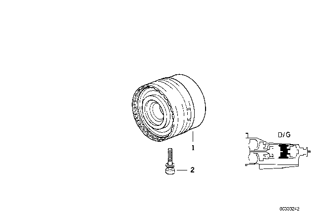 1994 BMW 530i Brake Clutch D/G (A5S310Z) Diagram