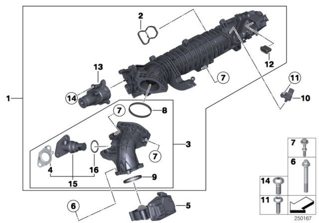 2015 BMW 535d xDrive Intake Manifold AGR With Flap Control Diagram