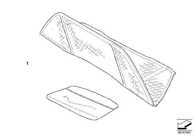 2004 BMW M3 Wind Deflector Diagram 1