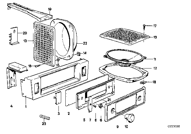 1985 BMW 524td Rotary Knob Diagram for 65111369117