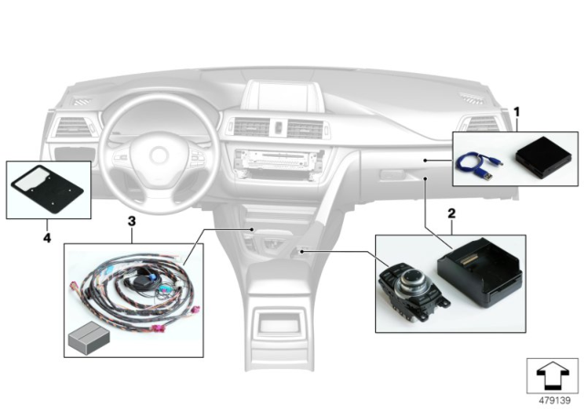 2015 BMW 328i xDrive Integrated Navigation Diagram